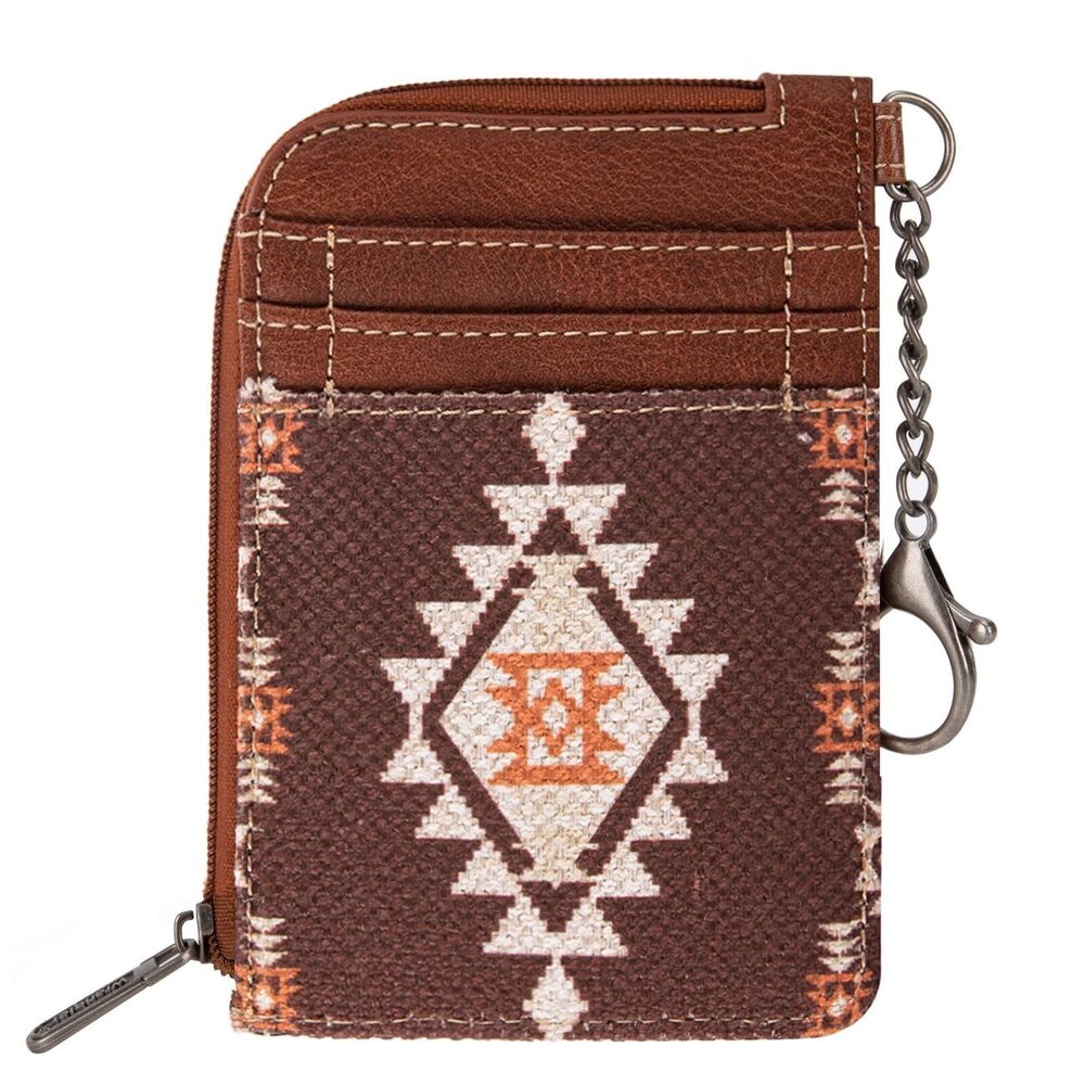 3253 Wrangler Card Wallet Boho Aztec Credit Card Holder with Zipper Pocket